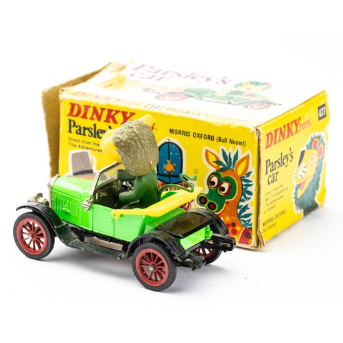 139 - Dinky Parsley's Car 477, good plus in fair box with end flap detached, inner stand is present.