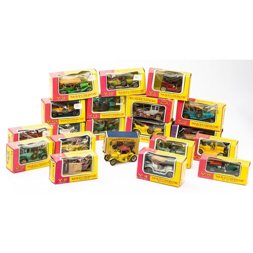149 - Matchbox Models of Yesteryear of 21 models with 19 in window boxes, a 1911 Renault in an earlier box... 