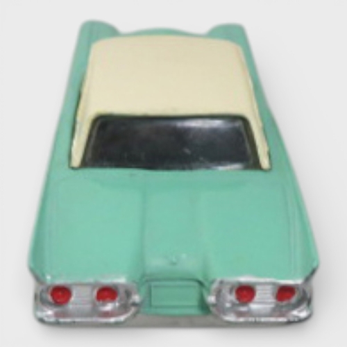 115 - Corgi No. 214 Ford Thunderbird, mint green with cream roof, flat spun hubs, generally excellent in g... 