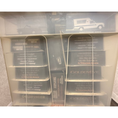 145 - Eaglemoss James Bond Car Collection over 120 models mint in boxes with accompanying magazines. (4 la... 