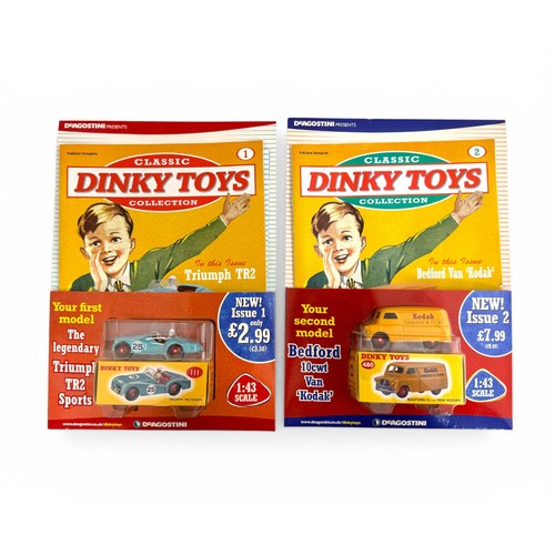 132A - DeAgostini Dinky replica pair with Triumph TR2 Sports No.111 and Bedford 10 CWT VAn 