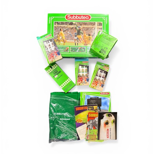 156A - Subbuteo collection with boxed set include blue and red teams, also spare mat, boxed teams include B... 