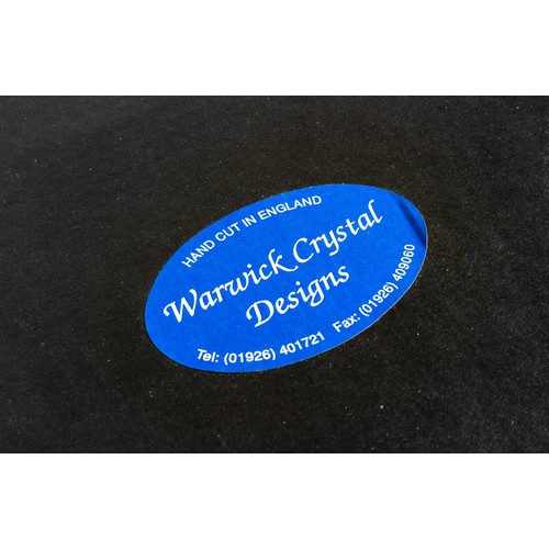 635 - Two Warwick crystal cut glass bowls, a fruit bowl 23cm, and a shallow dish diameter 33cm. Both boxed... 