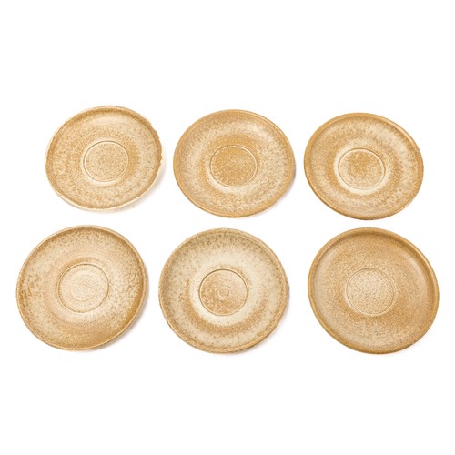 621 - Diane Worthy for Critch Pottery - six cups and saucers. impressed CP to base. Good condition. 
Once ... 