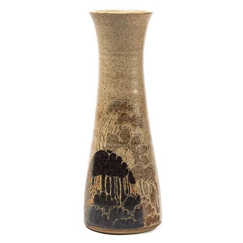 624 - Diane Worthy for Critch Pottery - a tapered vase, impressed CP to base. Good condition. 29cm high.