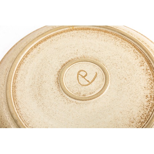 625 - Diane Worthy for Critch Pottery - a teapot, cream jug and sugar bowl with circular tray.  Impressed ... 