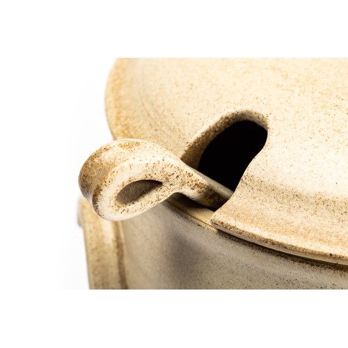 626 - Diane Worthy for Critch Pottery - a punch bowl and ladle. Soup bowl. 23cm wide, 21cm high.  Impresse... 