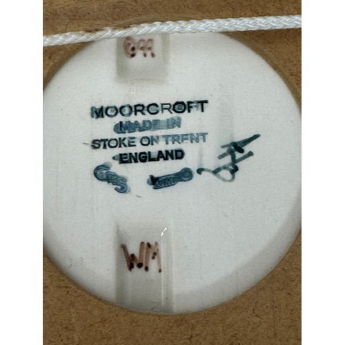 502 - Moorcroft - a 'Jumeriah' framed plaque, designed by Beverley Wilkes, dated 1999. Decorated with an A... 