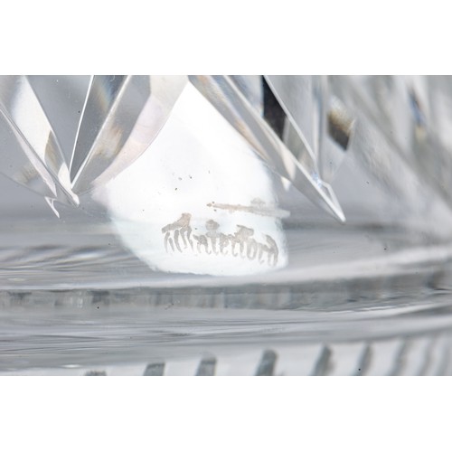 634 - Waterford Lismore crystal decanter, 27.5cm high, together with four glasses - two brandy glasses, 13... 