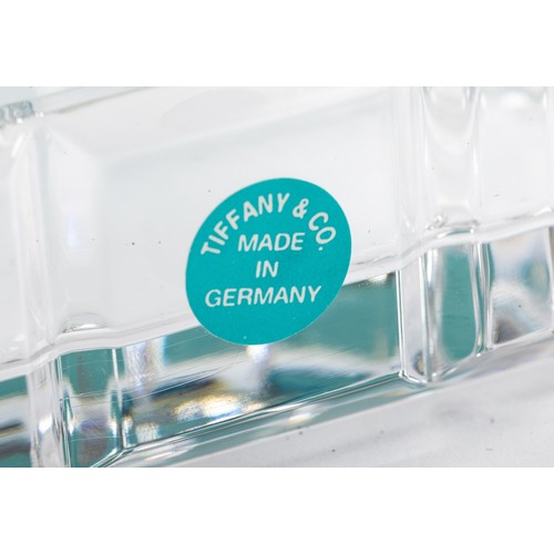 633 - Tiffany & Co, a pair of boxed Tiffany & Co glassware items. Includes; Tiffany & Co Aurora World Crui... 