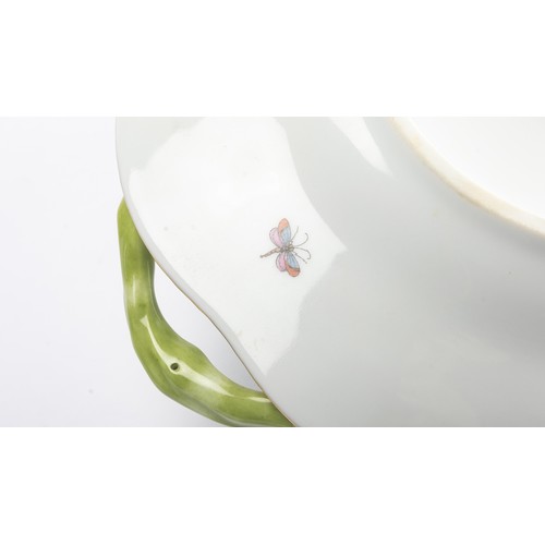 527 - Herend Hungary, a Herend porcelain Rothschild Birds large oval serving platter with twin handles. St... 