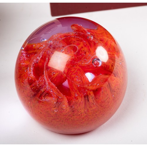 643 - Ten paperweights to include 9 Caithness examples - Fireball, Myriad, Kaleidoscope, Mooncrystal, Life... 