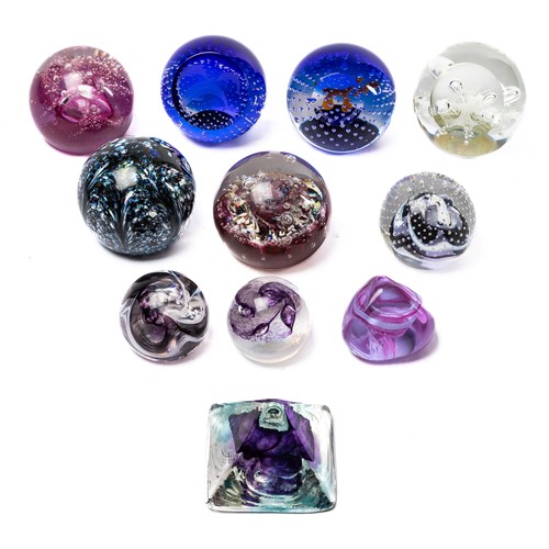 644 - Eight Caithness paperweigts to include four boxed Caithness paperweights, Inferno, Moonflower, Queen... 