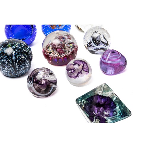 644 - Eight Caithness paperweigts to include four boxed Caithness paperweights, Inferno, Moonflower, Queen... 