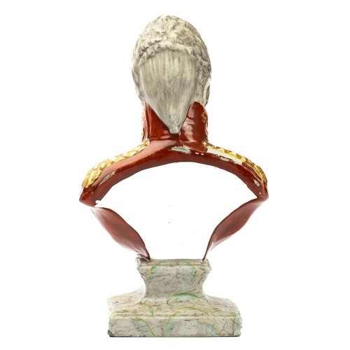 543 - A 19th century Staffordshire pottery bust, 