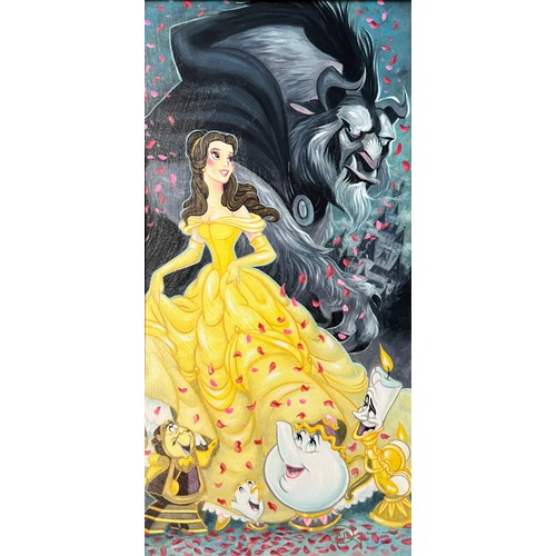 453 - Tim Rogerson (American, b.1982), 
Belle and the Beast, 
Limited edition Beauty and the Beast canvas,... 