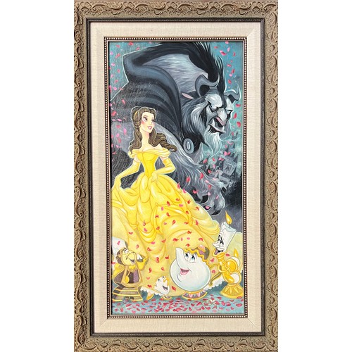 453 - Tim Rogerson (American, b.1982), 
Belle and the Beast, 
Limited edition Beauty and the Beast canvas,... 
