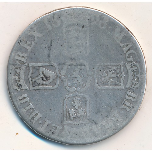 180 - William III 1696 crown, fair.