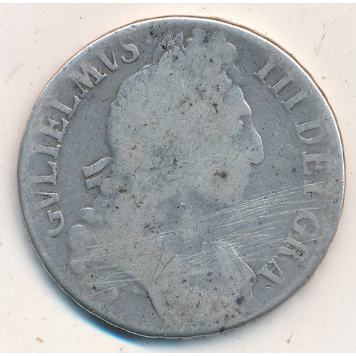 180 - William III 1696 crown, fair.