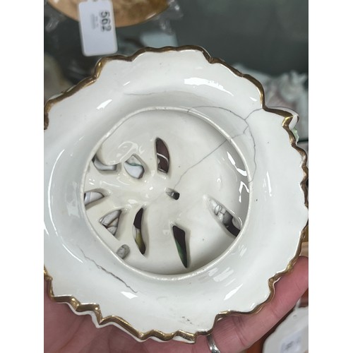 556 - Coalport Coalbrookdale, three early to middle 19th Century Coalport Coalbroodale encrusted floral po... 
