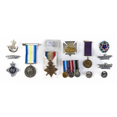 503 - Great Britain, small medal range, to include; 1914-15 Star awarded to 5423 PTE. L. MATTHEWS NORTH D ... 