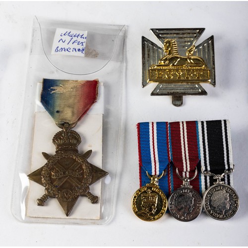 503 - Great Britain, small medal range, to include; 1914-15 Star awarded to 5423 PTE. L. MATTHEWS NORTH D ... 