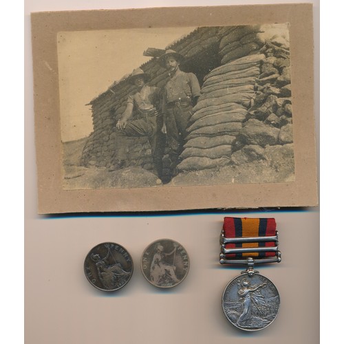 508 - 1899 Boer war QSA 3 clasps Natal, Belfast, South Africa 1901 to 3481 S.S. Far A. Clarke 18/Hrs edge ... 