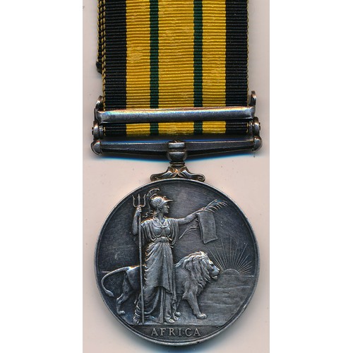 509 - 1902-56 Africa GSM Kenya clasp to 183 Const Musembi Nzioka cleaned, nearly very fine. With unit phot... 