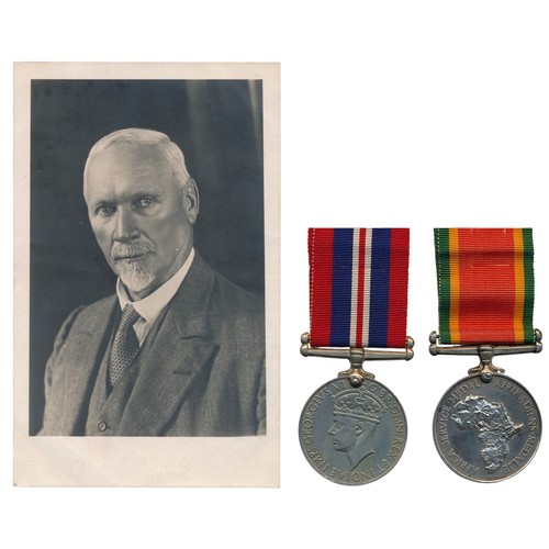 522 - WW2 British War Medal and Africa Service Medal to F46574 E.A. Stone good very fine. With a b/w photo... 