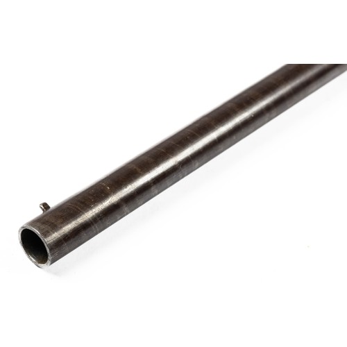 546 - Cased percussion cap shotgun and walking stick pistol, with side by side 75cm Damascus barrels, rib ... 
