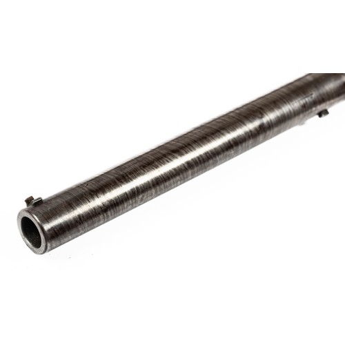 546 - Cased percussion cap shotgun and walking stick pistol, with side by side 75cm Damascus barrels, rib ... 