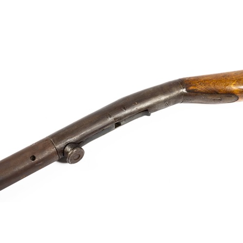 560 - 19th century breech-Loading Percussion Walking-Stick Gun, tapering turn-off sighted barrel, enclosed... 