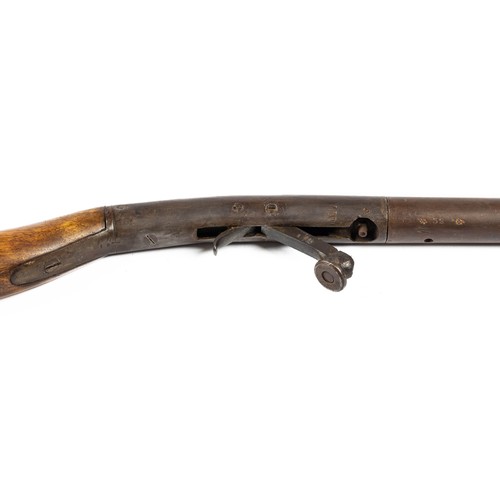 560 - 19th century breech-Loading Percussion Walking-Stick Gun, tapering turn-off sighted barrel, enclosed... 