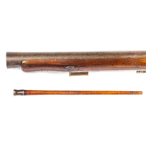 557 - Hugh Verncomb double barrelled flintlock coaching carbine blunderbuss, separate steel barrels with f... 