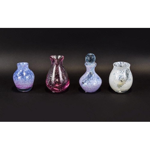 737A - A Collection Of Decorative Glass Items Four in total, to include Caithness style opalescent lilac to... 