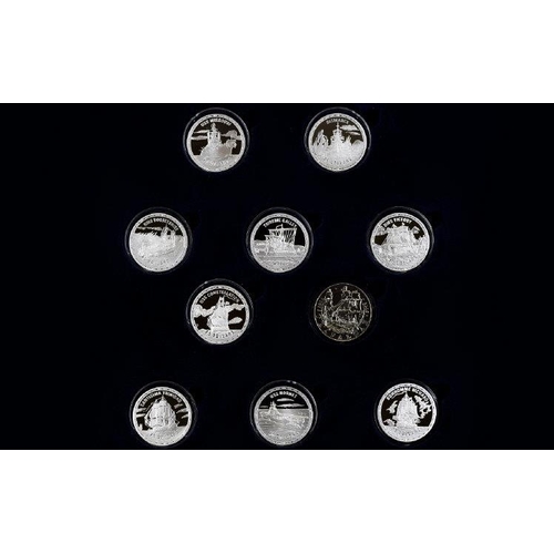 134 - Elizabeth II Solomon Islands Collection of ( 10 ) Silver Proof Coins of .999 Purity Silver and Denom... 