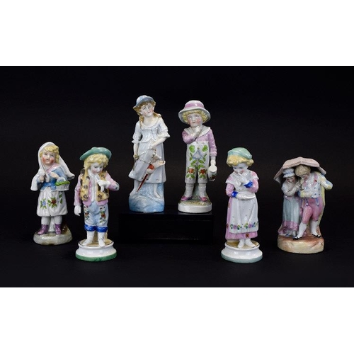 606 - Conta Boehme Late 19th Century Collection of Hand Painted Figures. Various Subjects and Sizes. Talle... 