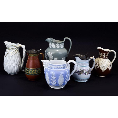 626 - A Good Collection of 19th Century Ceramic Jugs, From Various Factories, Includes W. Ridgeway, Broadh... 