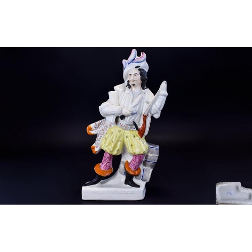 648A - Staffordshire Mid 19th Century Multi-Colour Hand Painted Figure of Will Watch - The Bold Smuggler. 1... 