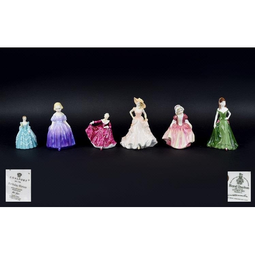 657 - Royal Doulton and Coalport Figures (6) in total. Includes 'Kirsty' HN3213, Coalport 'Your Special Da... 