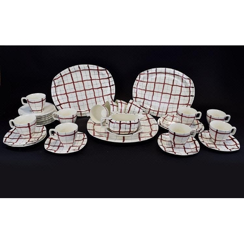 686A - Homeweave Red Style craft Shape Designed by Jessie Tait. c.1953 ( 36 ) Assorted Pieces Including 12 ... 