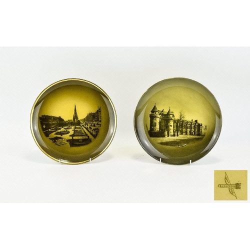 699 - Ridgways Cabinet Plates Two in total depicting Scottish landmarks, the first, Princess Street Edinbu... 