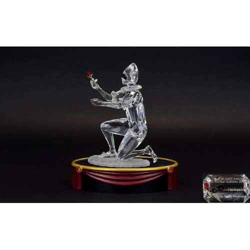 793 - Swarovski SCS Collectors Society Annual Edition 2001 Crystal Figure Masquerade Collection Harlequin ... 