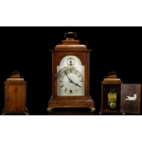 1100 - Winterhalder and Hofmeier Walnut Cased Bracket / Mantel Clock of Good Proportions. c.1880's. Good Co... 