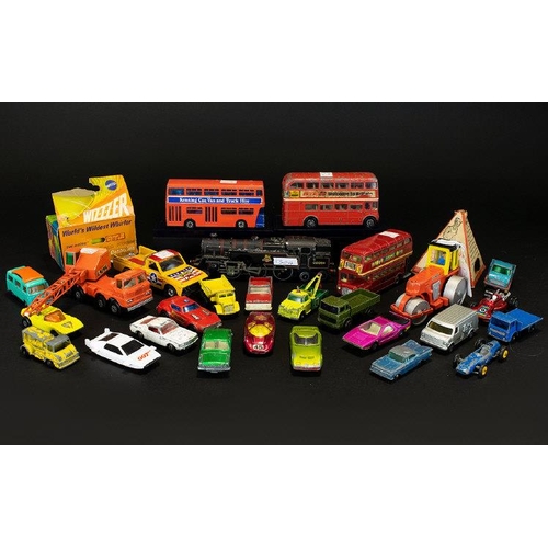 1304 - A collection of play warn diecast models to include Corgi London transport route master, Corgi mazda... 