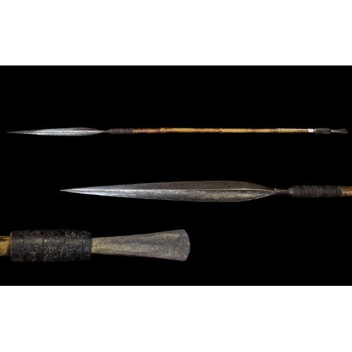 1327 - Zulu Warriors Long Steel Bladed Stabbing Spear. From the second part of The Anglo/Zulu Wars. Circa 1... 