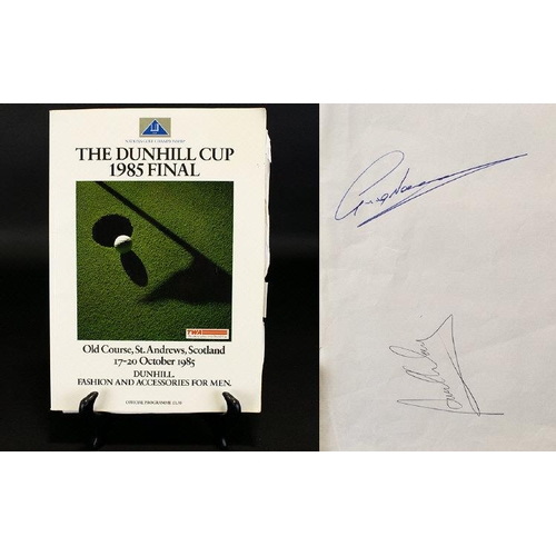 1444 - Golfing Interest. The Dunhill Cup 1985 Final Official Programme. 'Old Course, St Andrews, Scotland 1... 