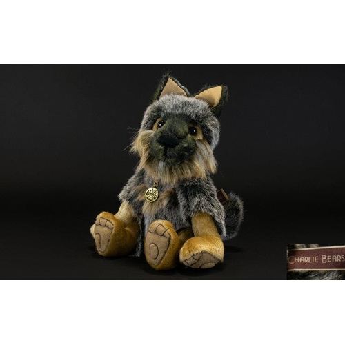 1490 - Collectible Charlie Bears Plush And Jointed Dog An unusual example in the form of a German Shepherd ... 