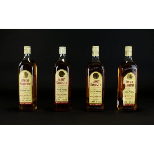 1511 - Hankey Bannister Blended Scotch Whisky 4 Vintage Bottles From The 1980's. All 1 Litre Bottles 40% Vo... 