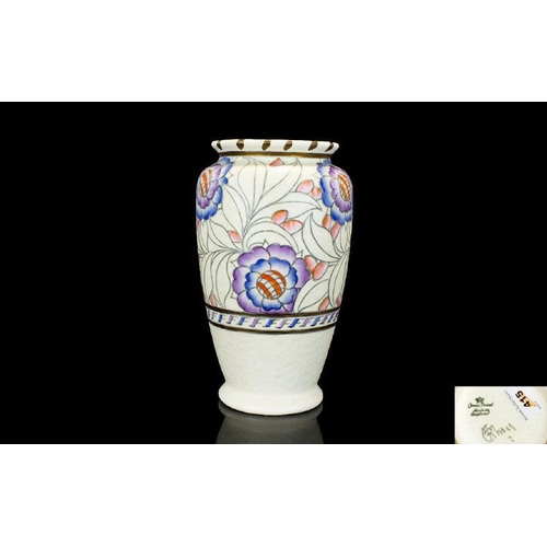 415 - Charlotte Rhead Signed and Impressive Tall Vase From The 1930's, A Splendid Example of The Work, Thi... 